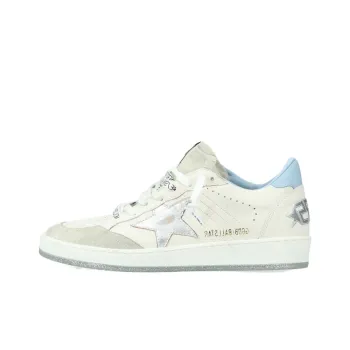 Golden Goose Ball Star White Blue Fog Silver Women's