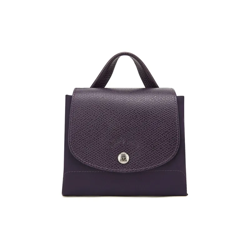 LONGCHAMP Le Pliage Green Recycled Polyamide Canvas Backpack Medium Size Women's Purple-5