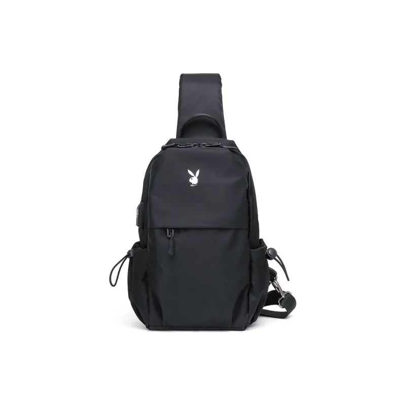 Playboy Fabric Sling Bag Medium Size Unisex Black-1