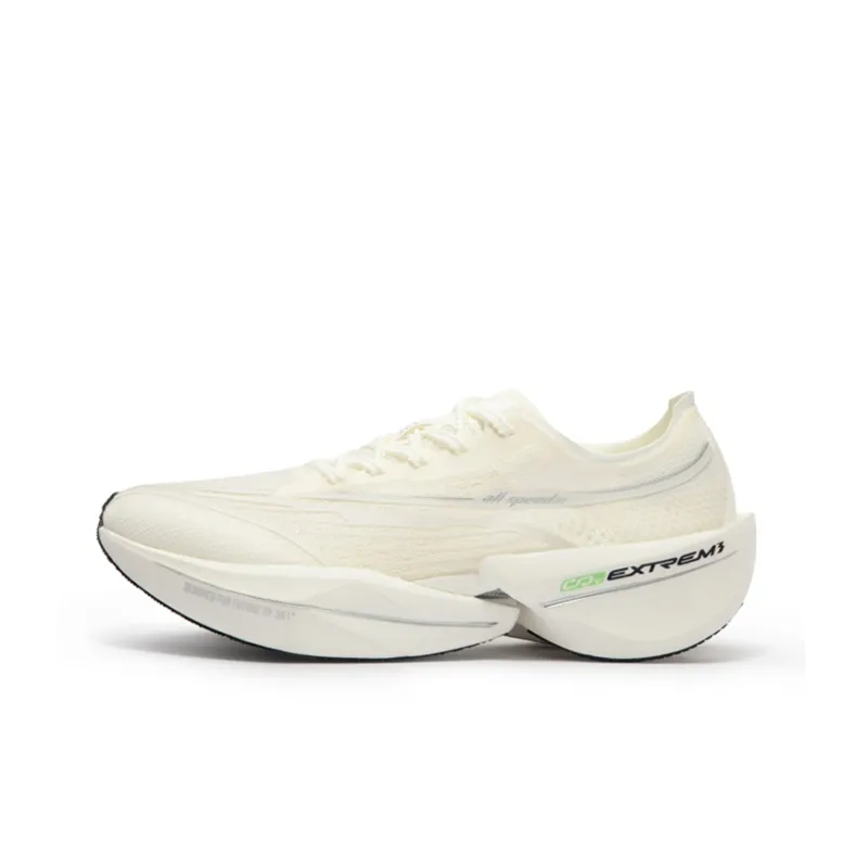 361° Flying Future 1.5 Cushioning Anti Slip And Wear Resistant Rebound Low Top Running Shoes Unisex Feather White-0