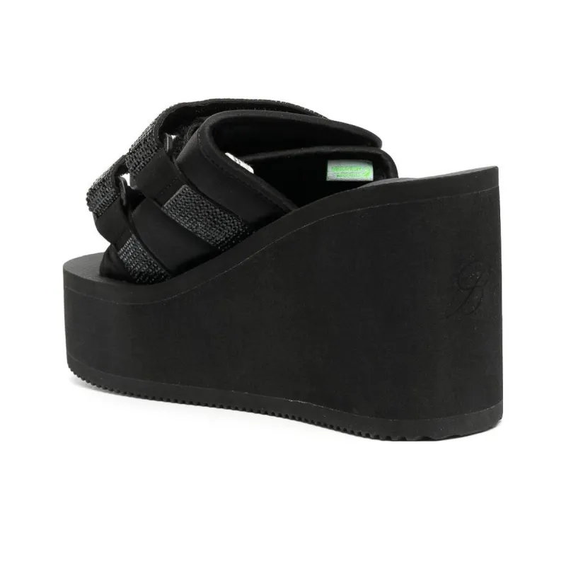 Blumarine X Suicoke Moto 105mm Platform Mules-4
