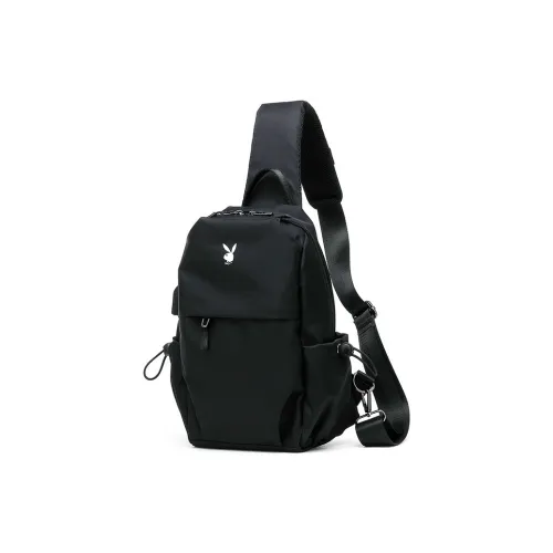 Playboy Fabric Sling Bag Medium Size Unisex Black