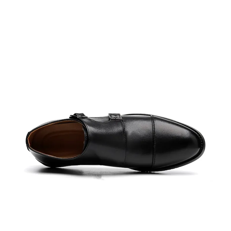 YEDANI Dress Shoes Men Low Top Black/Brown-3