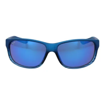 Maui Jim Acetate Square Sunglasses Unisex Blue