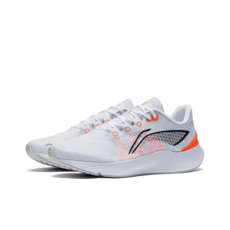 LiNing Anti Slip Wear Resistant Low Top Running Shoes Men's White-2