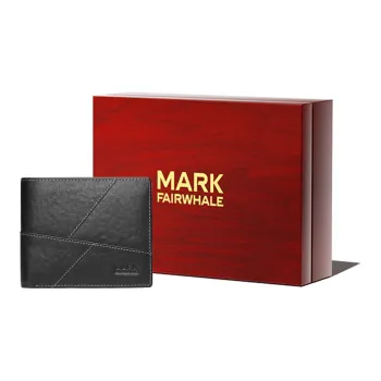 FAIRWHALE Top Grain Cow Leather Wallet Regular Men's Black