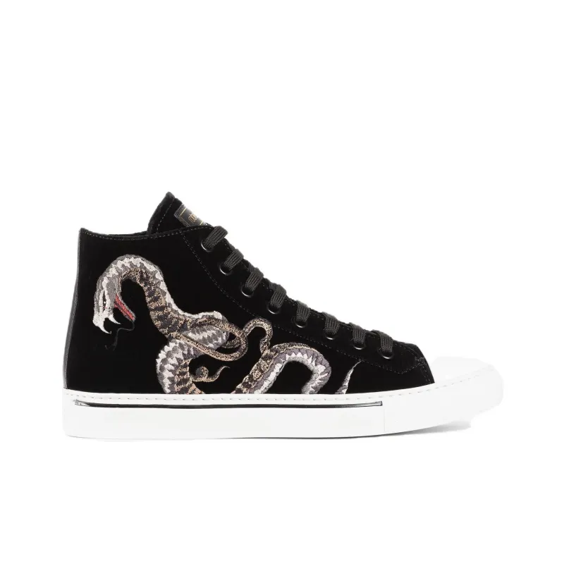 Roberto Cavalli Embroidered-motif Suede Sneakers-1