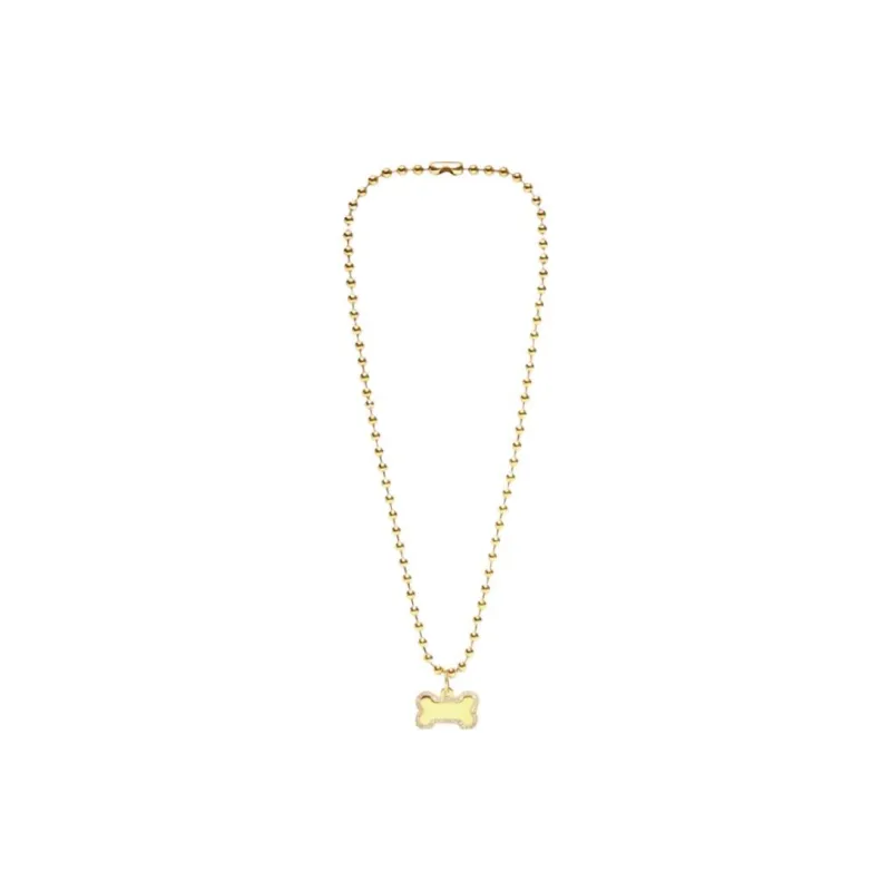 Balenciaga Stainless Steel Necklaces Men's Gold-1