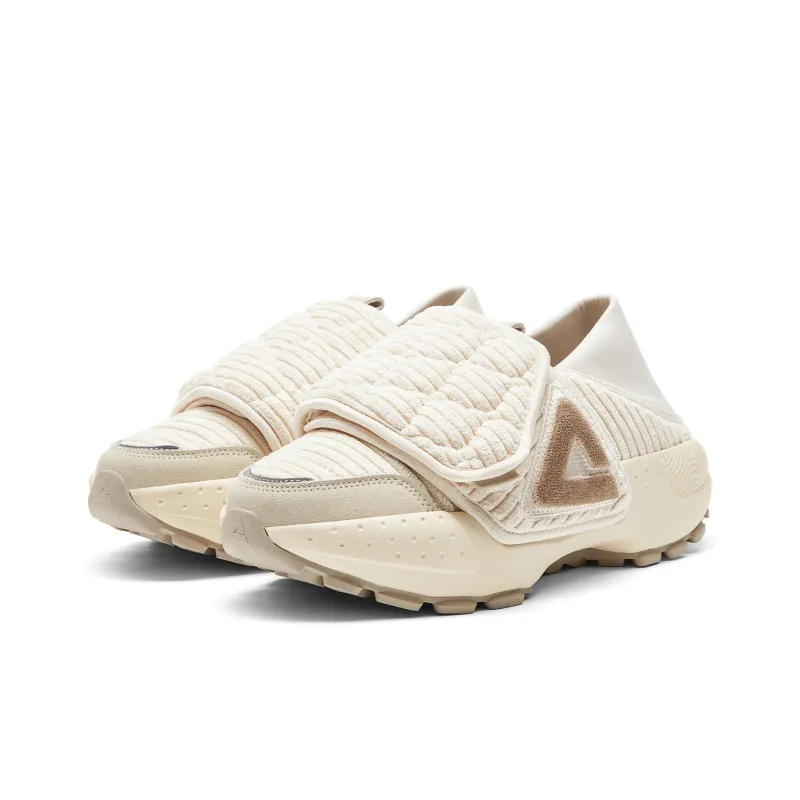 PEAK Taichi Large Triangle Puffy Shoes Cushioned Wear Resistant Warm Rebound Low Top Casual Shoes Women's Bean Khaki-2
