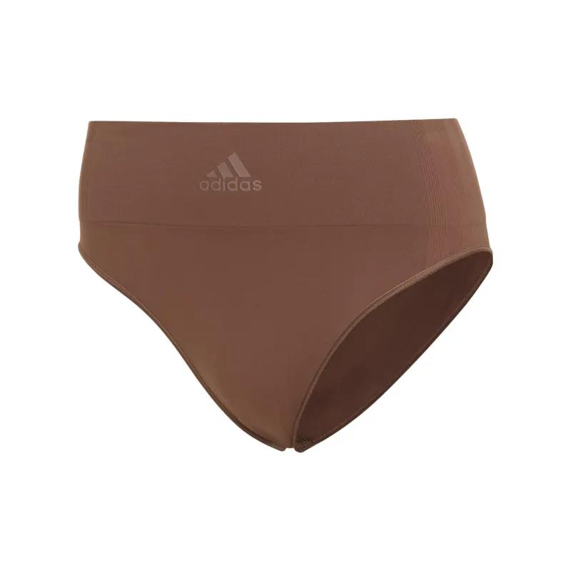 Adidas ACTIVE SEAMLESS MICRO STRETCH HIGH LEG BRIEF UNDERWEAR Underpants Women's 1 Pack Coffee-0