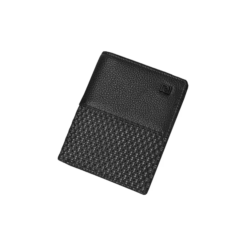 PIERRE CARDIN Top Grain Cow Leather Wallet Regular Men's Black-1