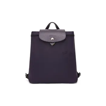 LONGCHAMP Le Pliage Green Recycled Polyamide Canvas Backpack Medium Size Women's Purple