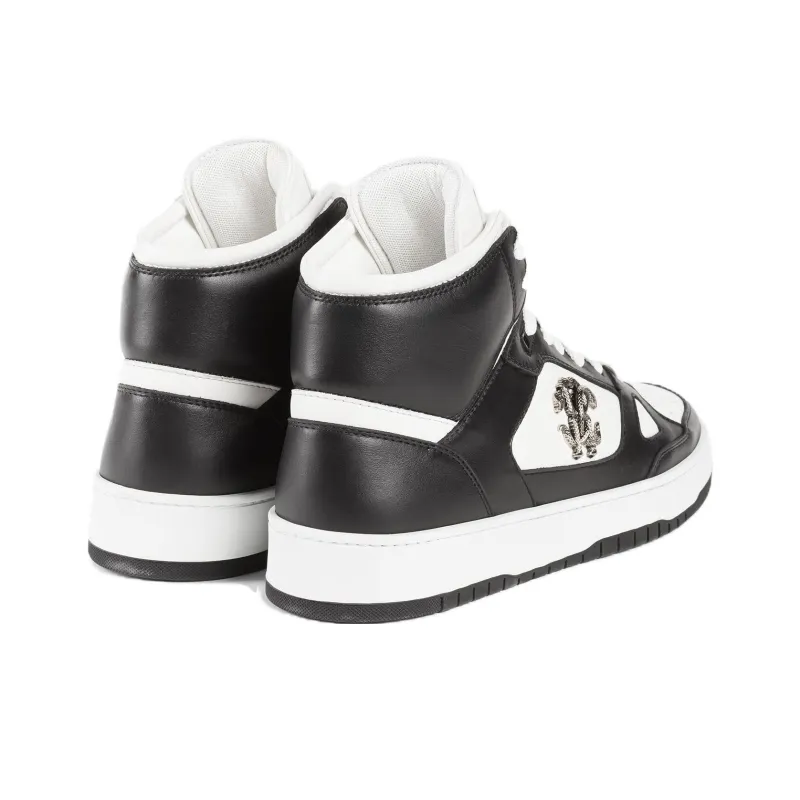 Roberto Cavalli Logo-plaque Leather Sneakers-4
