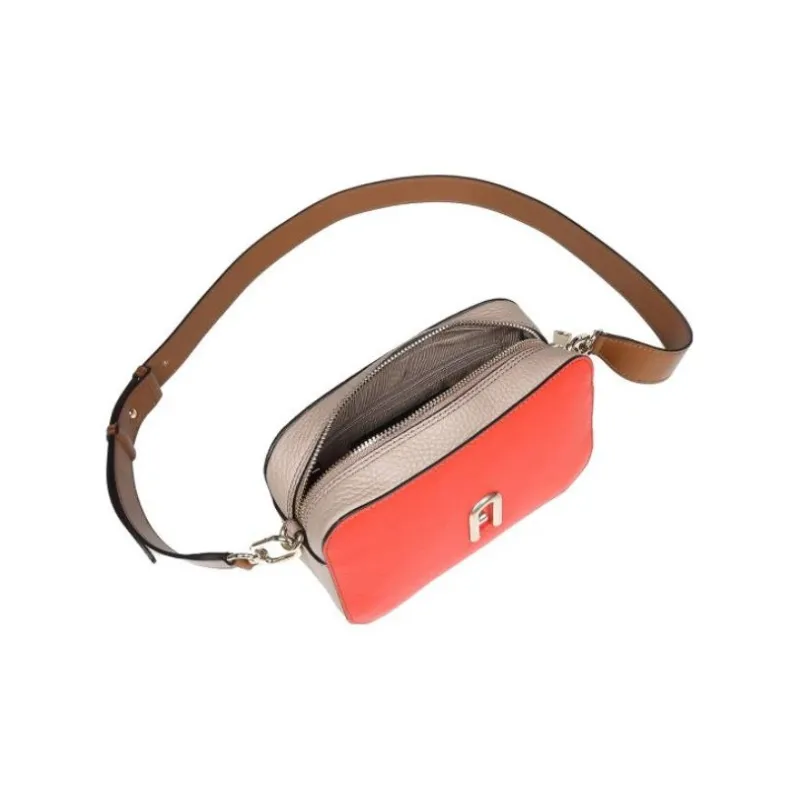 Furla Calfskin Shoulder Bag, Crossbody Bag Women's Orange-3