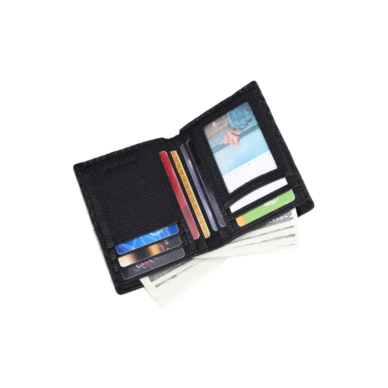 PIERRE CARDIN Top Grain Cow Leather Wallet Regular Men's Black-2