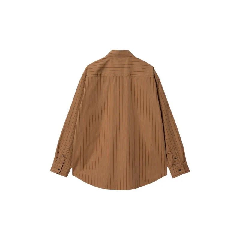 Carhartt WIP Orlean Stripe Shirt Men's Brown-1