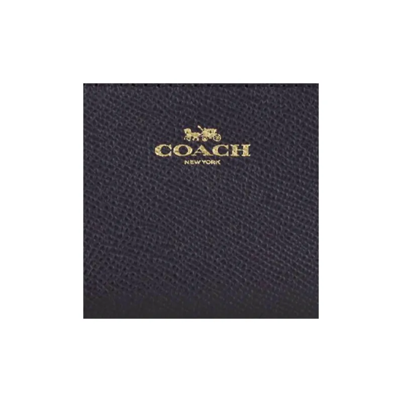 COACH Leather Coin Purses Wallets Women's Navy Blue-4