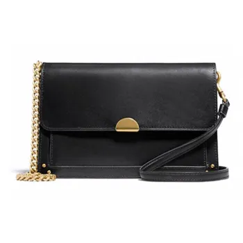 COACH Dreamer Leather Crossbody Bag, Shoulder Bag Large Size Women's Black