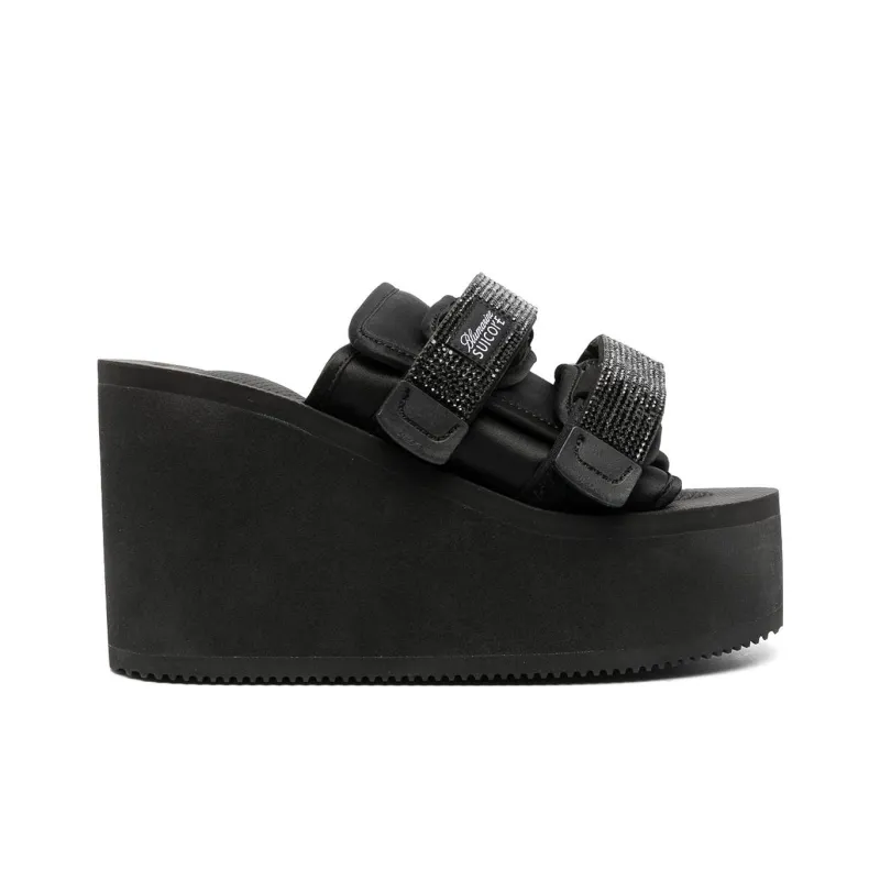 Blumarine X Suicoke Moto 105mm Platform Mules-1