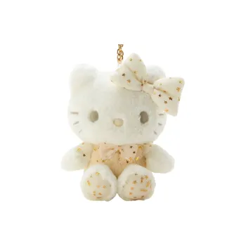 Sanrio White Winter Collection Hello Kitty Keychain Mascot Dolls Plush Pendant 13cm High