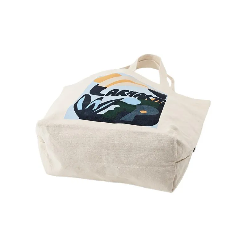 Carhartt WIP Cotton Canvas Tote Bag Shopping Bag Canvas Bag Handbag Shoulder Bag Men's Ecru-4