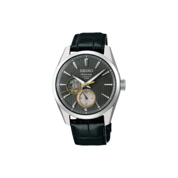 SEIKO Automatic Mechanical Movement Leather Watch Bands Watch Men's Watch Black Dial SARJ005