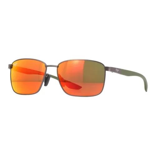 Maui Jim Acetate Irregular Shape Sunglasses Unisex Black