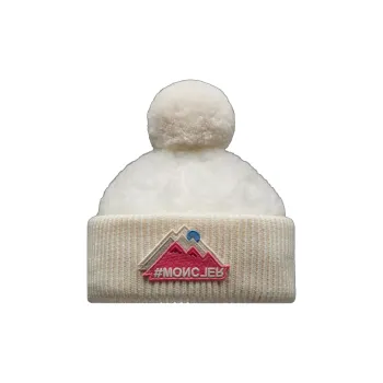 Moncler Teddy Fleece Beanies Baby Beige