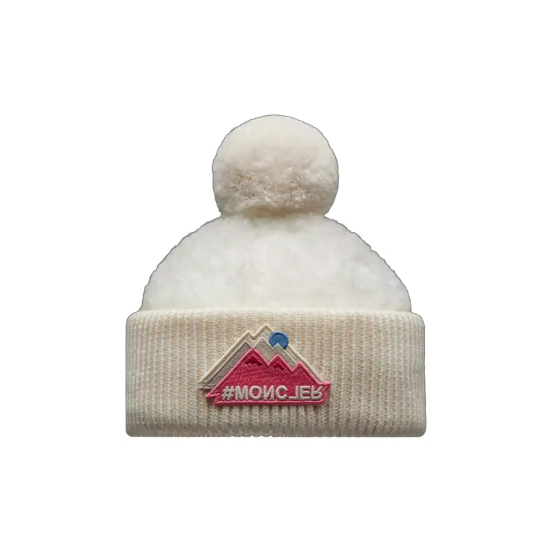 Moncler Teddy Fleece Beanies Baby Beige-0