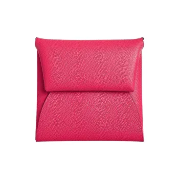 HERMES Bastia Madame Calfskin Wallet Women's I6 Rose Extreme Extreme Pink