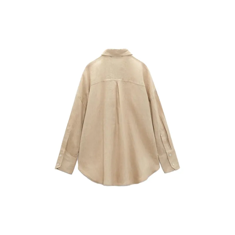 ZARA Shirts Women's Beige-1