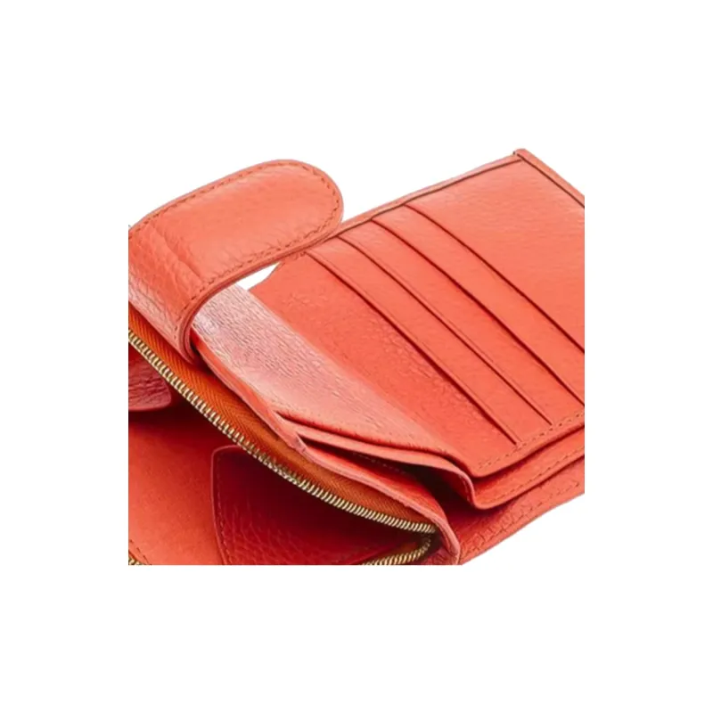 RAPPORT Genuine Leather Coin Purse Women's Orange-4