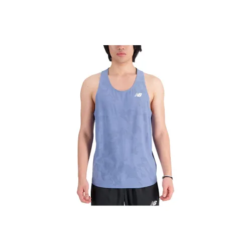 New Balance Q Speed Tank Tops Men Mercury Blue