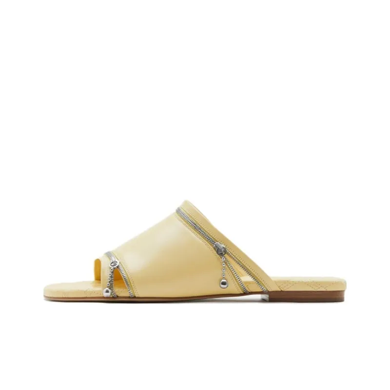 Burberry Slip Resistant Slide Slippers Women's Yellow Narcissus-0