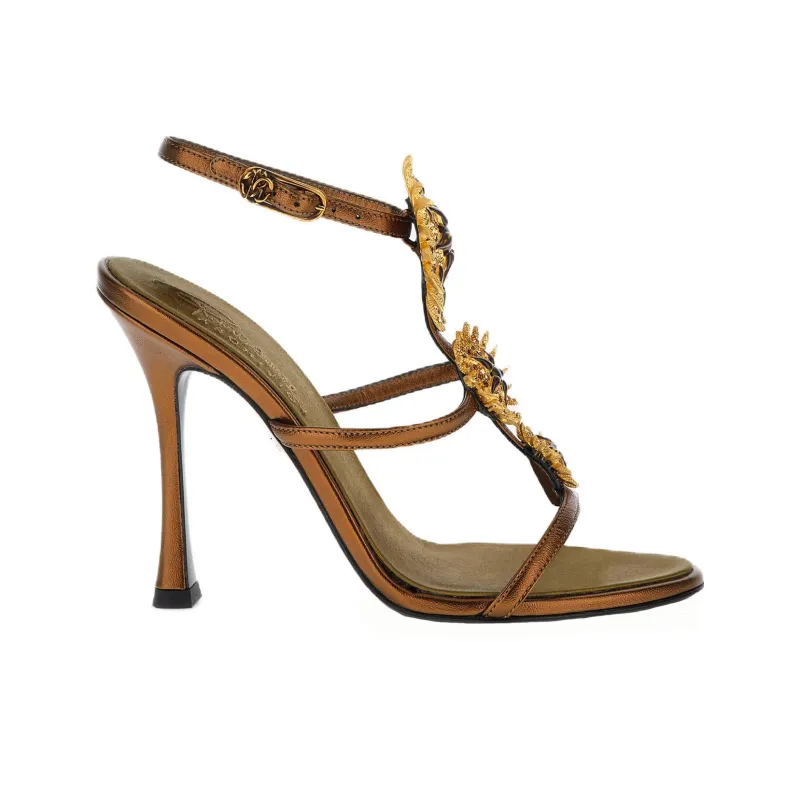 Roberto Cavalli Jewel 110mm Leather Sandals-1