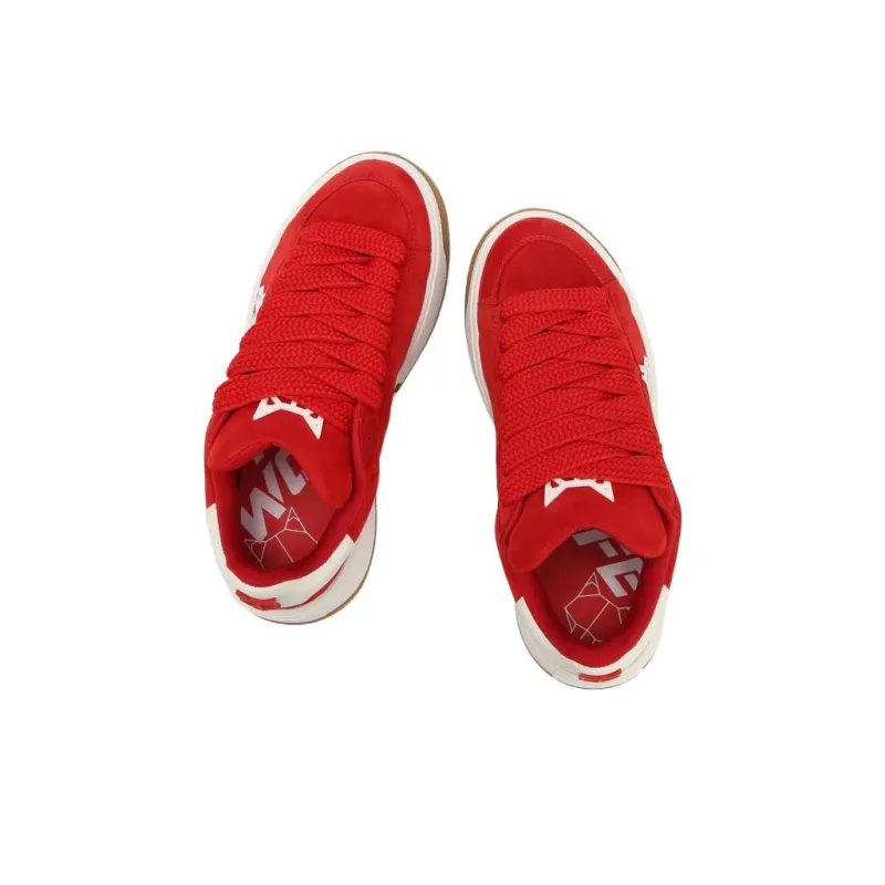 Naked Wolfe Sound Low Top Skateboard Shoes Women's Red-2