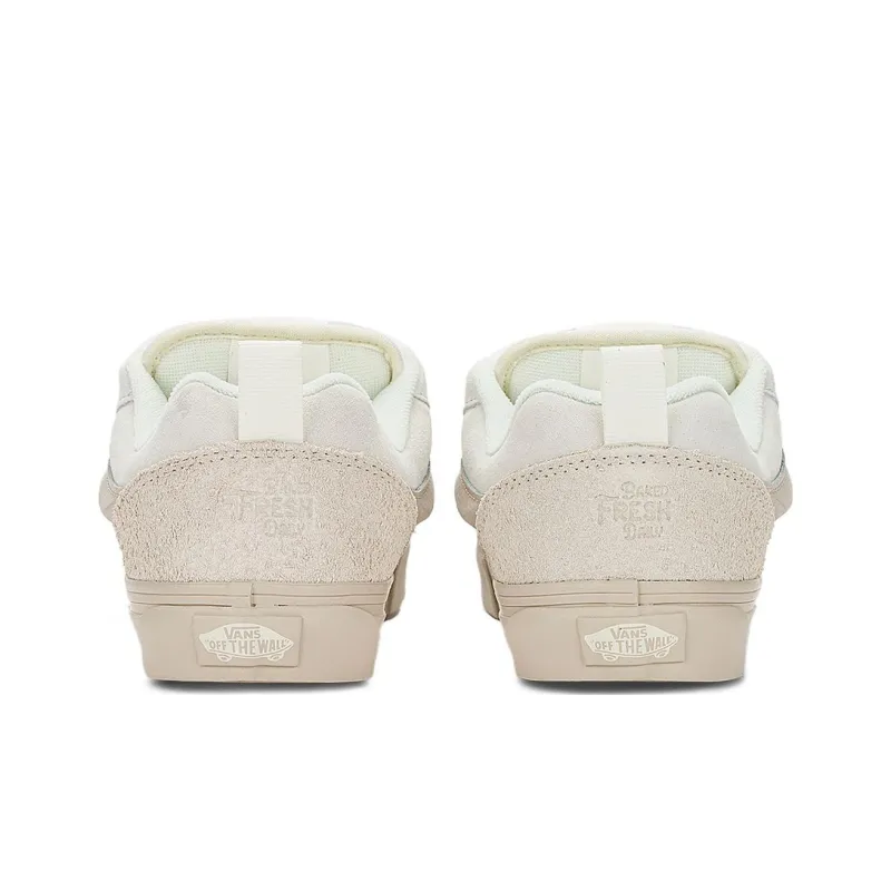 Vans Knu Skool Anti Slip Wear Resistant Low Top Skateboard Shoes Unisex Beige-3