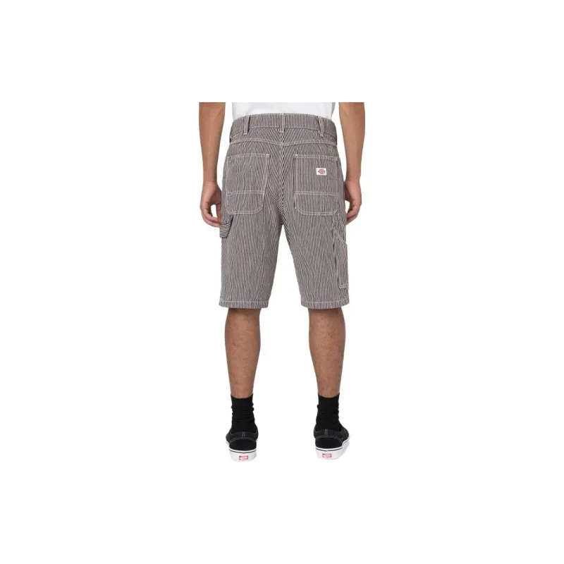 Dickies Hickory Stripe Relaxed Fit Carpenter Shorts 11' Casual Shorts Men's Brown-1