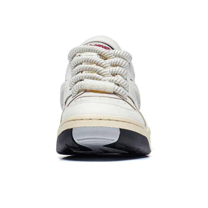 LiNing Shooting Star Cushioning, Wear Resistant Low Top Running Shoes Unisex Ecru-4