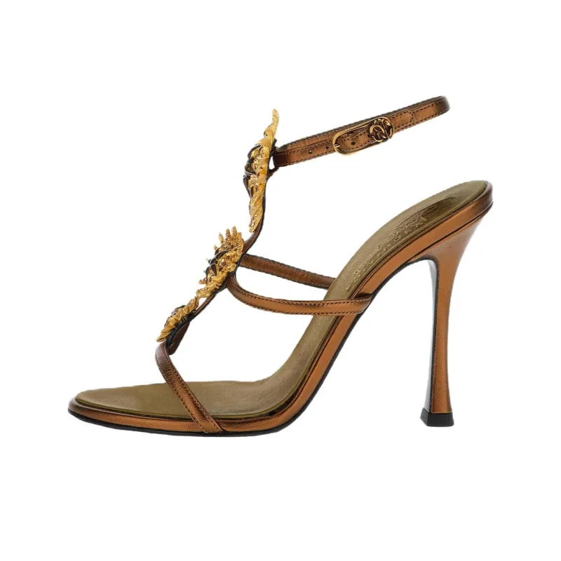 Roberto Cavalli Jewel 110mm Leather Sandals-0