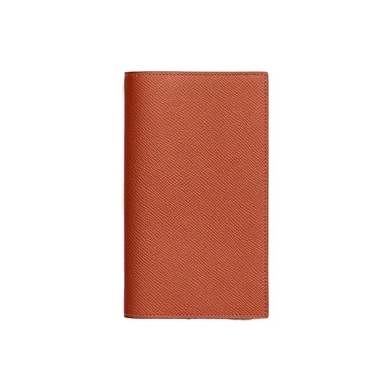 HERMES Epsom Leather Card Holder Women's Orange-0