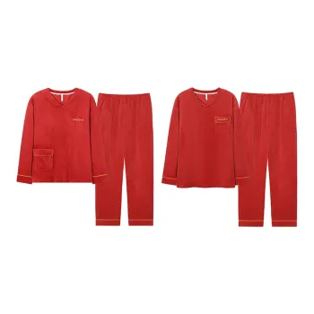 Sha Qian Pajama Set Autumn And Winter Season Unisex