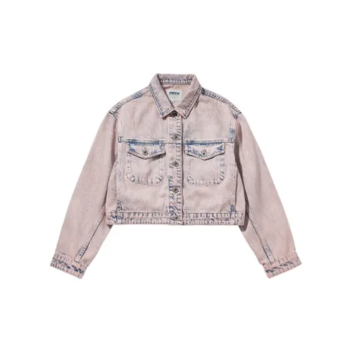 Prth Promethean Denim Jackets Women's Peach Pink