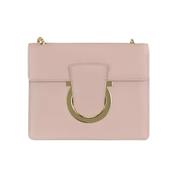 FERRAGAMO Calfskin Crossbody Bag Shoulder Bag Women's Light Pink