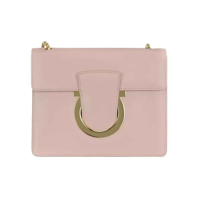 FERRAGAMO Calfskin Crossbody Bag Shoulder Bag Women's Light Pink-0