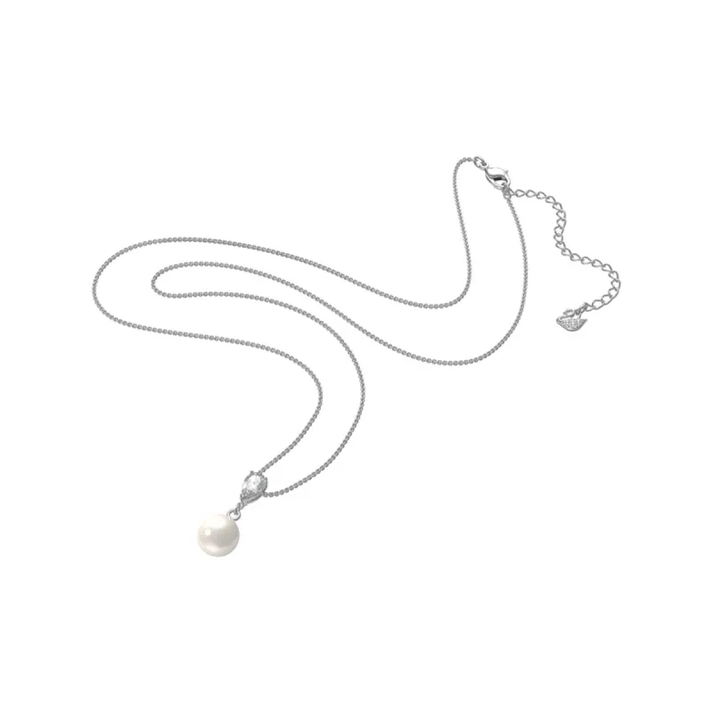 Swarovski Rhodium-Plated Crystal Pearl Necklaces Women's Silver-1