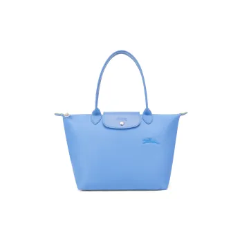 LONGCHAMP Canvas Tote Bag Shopping Bag Handbag Women's Blue