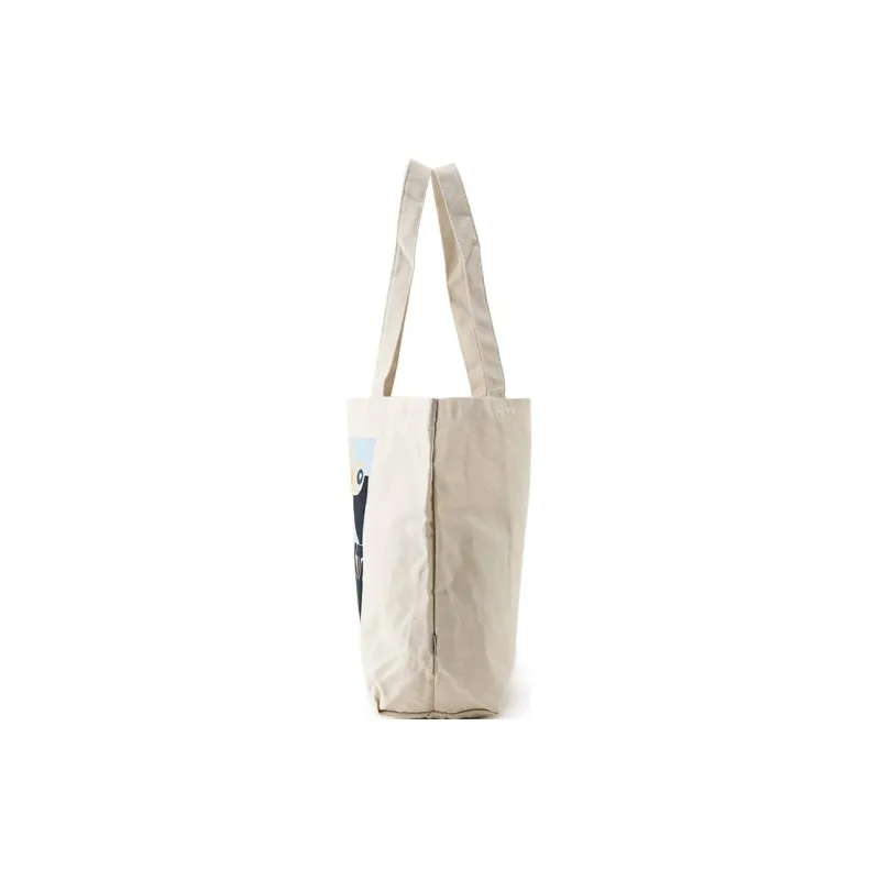 Carhartt WIP Cotton Canvas Tote Bag Shopping Bag Canvas Bag Handbag Shoulder Bag Men's Ecru-3