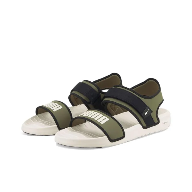 PUMA Softride Slide 'White Dark Green Moss'-2