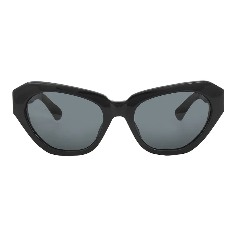 DRIES VAN NOTEN Acetate Irregular Shape Sunglasses Unisex Black-1